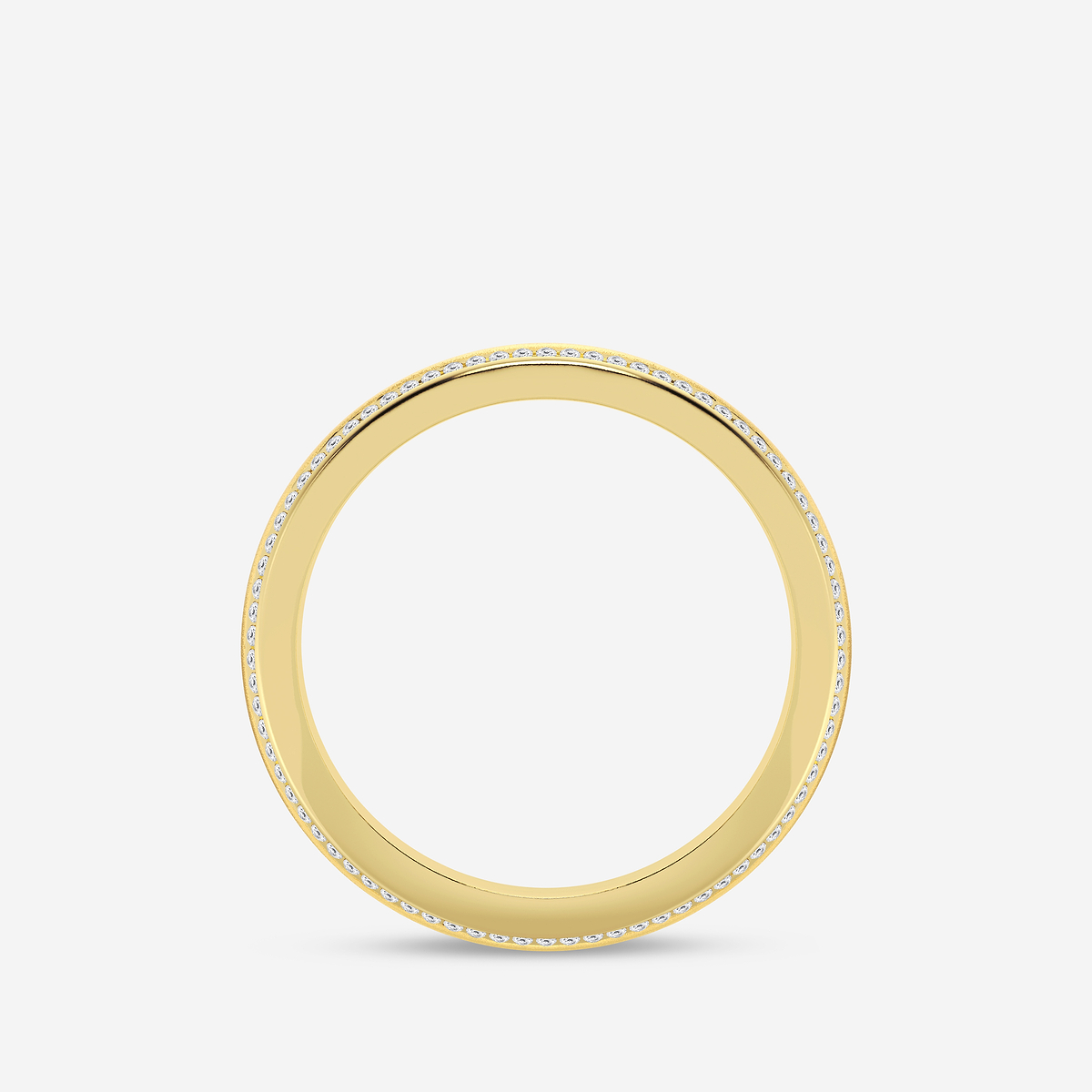 Additional Image 1 for  2/5 ctw Round Lab Grown Diamond 4mm Beveled Edge Sandblast Finish Eternity Band